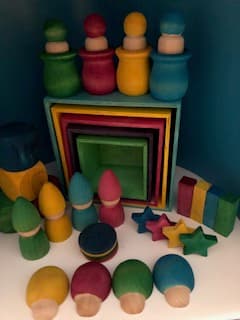 Colourful wooden toy set perfect for gifting to young children
