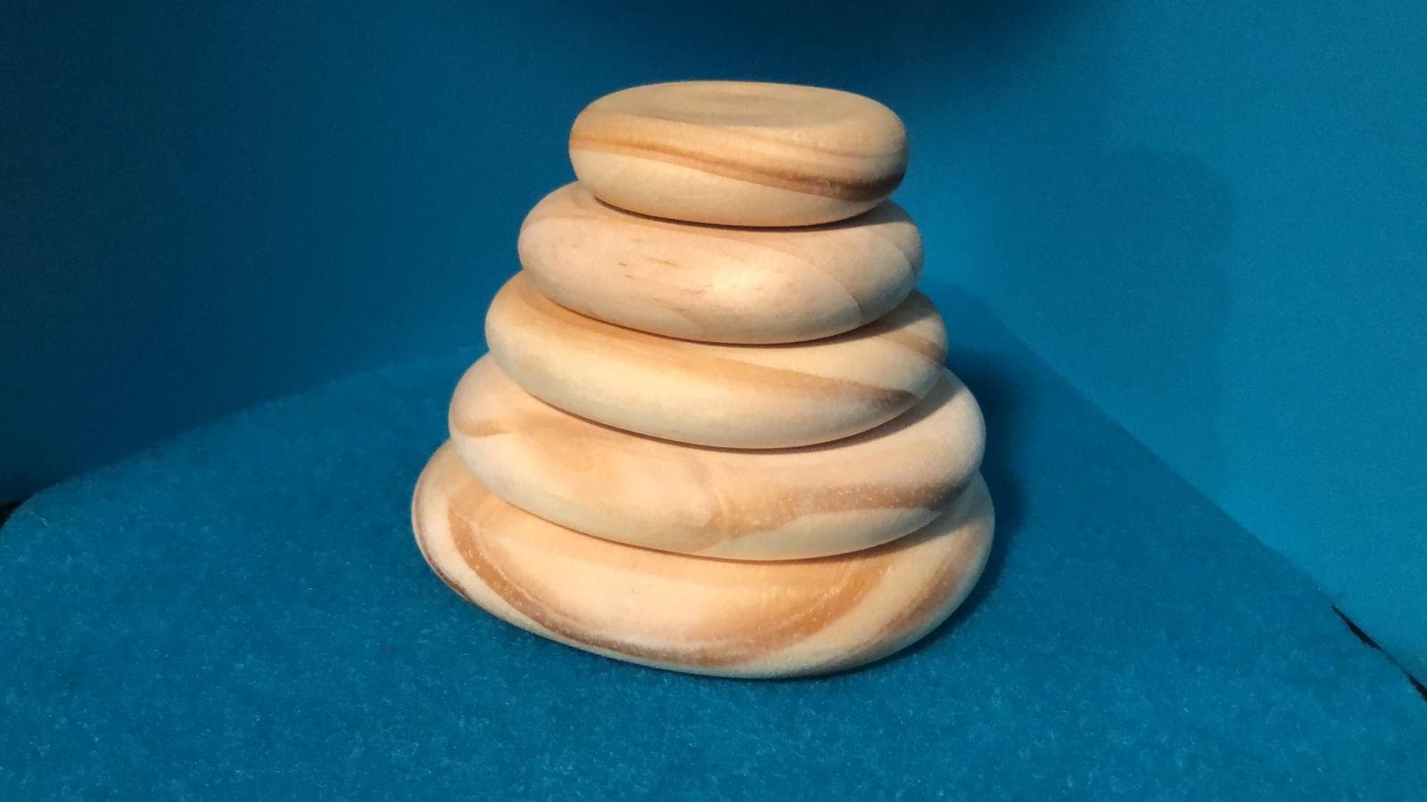 Wooden stacking stones playset